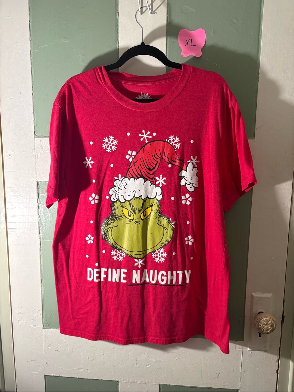 Grinch 'Define Naughty' Holiday Graphic Tee - Red